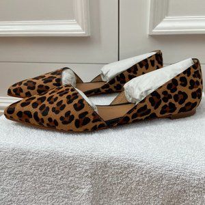 J Crew Zoe Calf Hair D'Orsay Flats Size 6